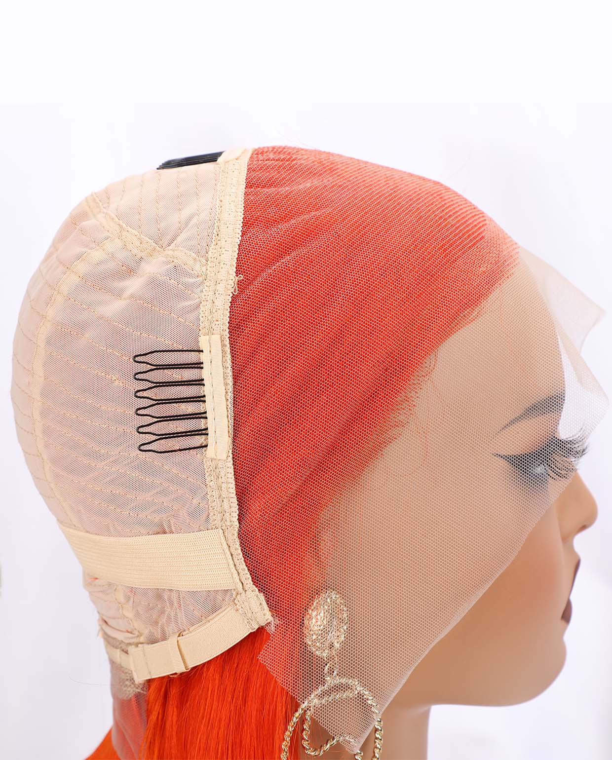 13x4 Lace Straight Orange Wig