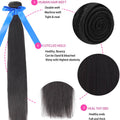 Charmanty Silky Straight Human Hair Bundles Natural Color