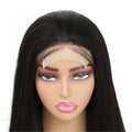 Charmanty Super Natural Straight Frontal Wig 4X4 Transparent Lace 180% Density Perfect Hairline