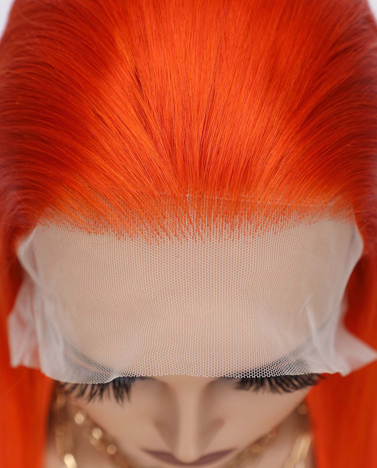 13x4 Lace Straight Orange Wig