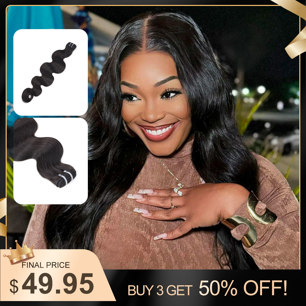 Charmanty Resilient Body Wave Hair Bundles Cabello humano verdadero