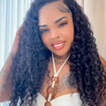 Charmanty High Volume Deep Wave Lace Front Wig 4x4 Invisible Lace Pre-plucked with Baby Hair