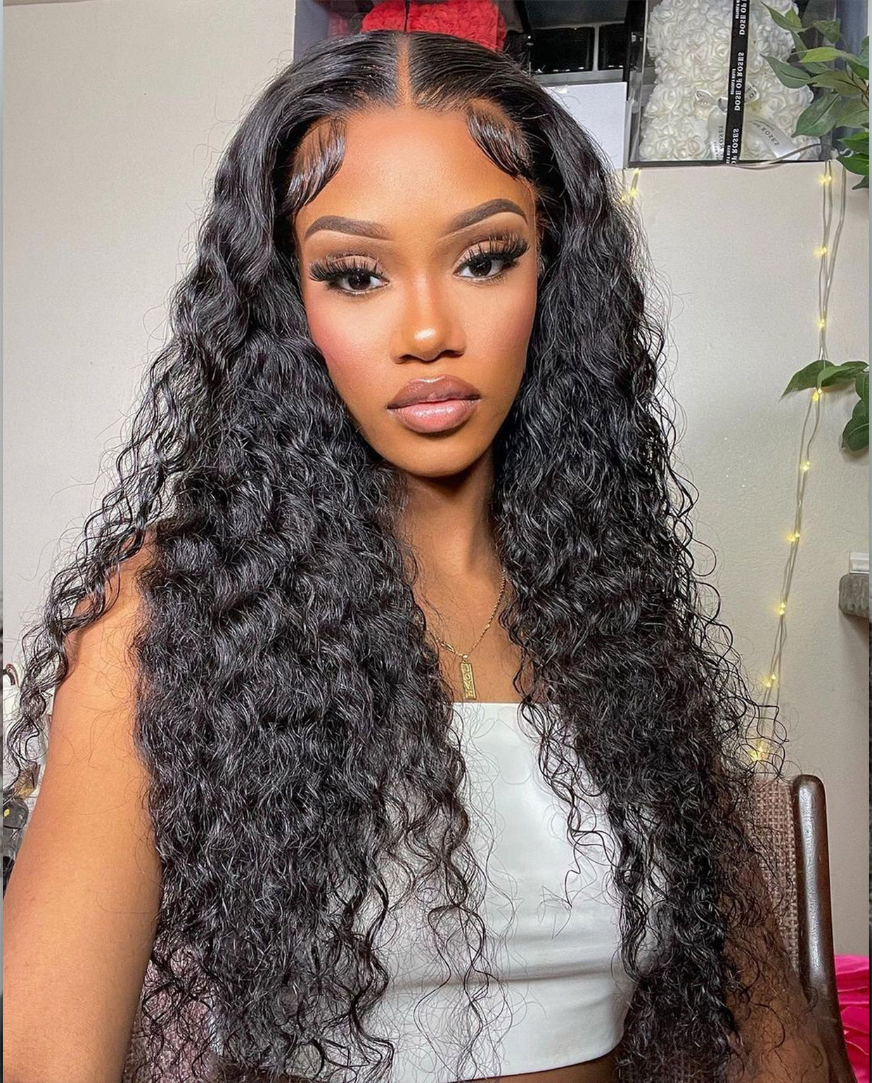 5X5 HD Lace Wig Water Wave Natural Black