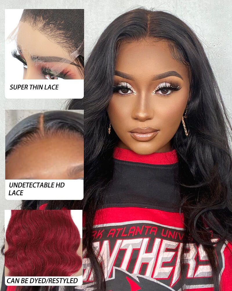 [Upgrade] Charmanty Undetectable HD Lace 13X4 Free Part Wig Body Wave Match All Skin Tones