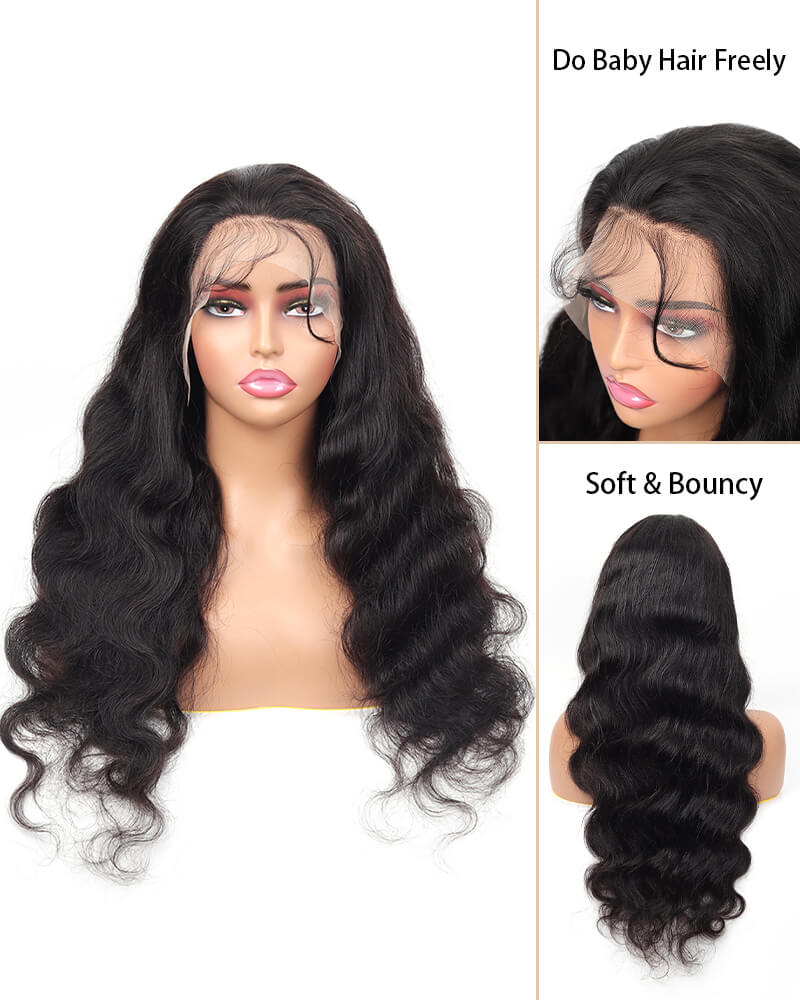 Charmanty Gorgeous Body Wave Wig with 13x4 Natural Melted Lace Human Hair