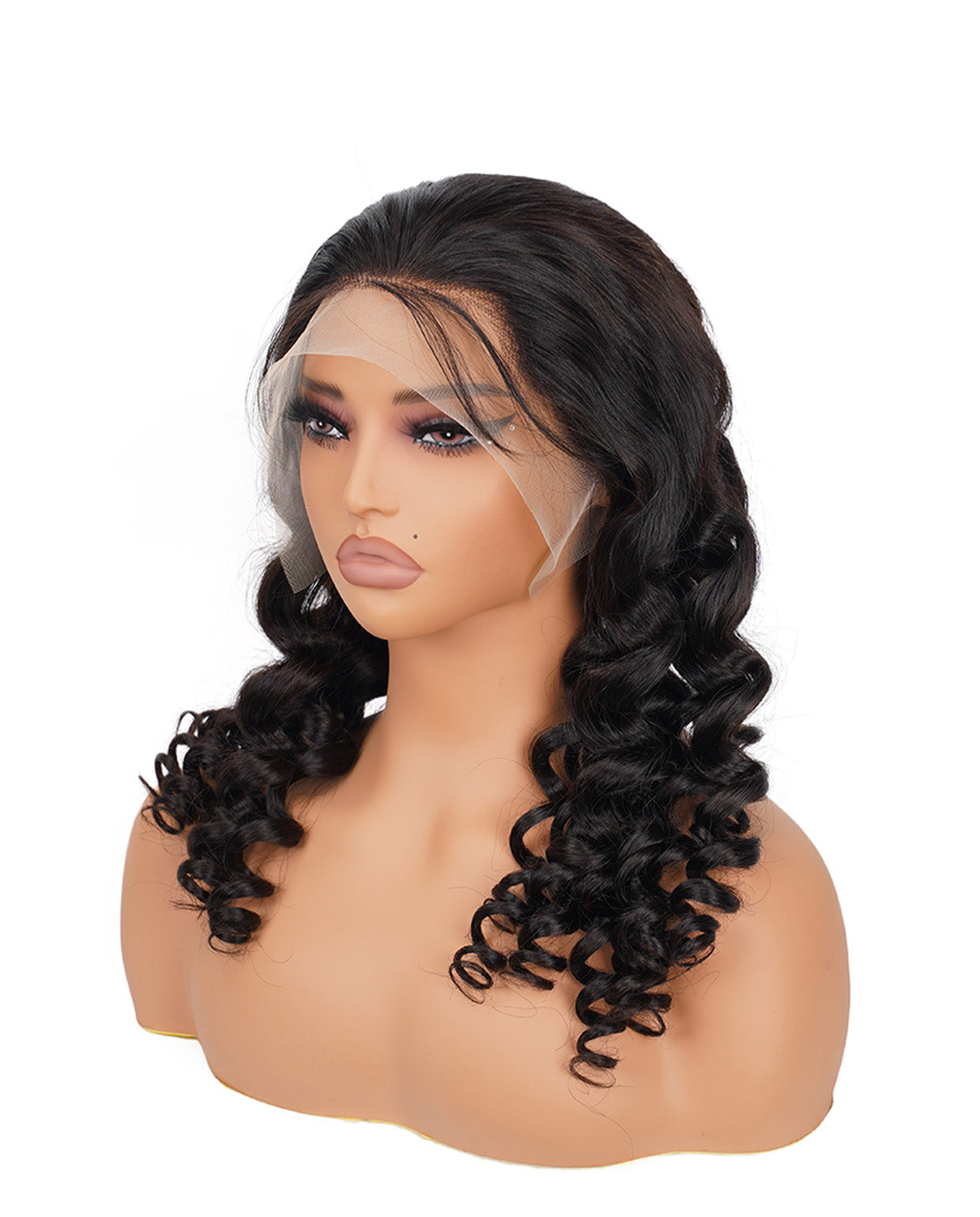 13x4 Transparent Lace Front Wig Loose Deep Natural Black