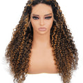 [Upgrade] Charmanty Ombre Honey Blonde Highlights Wig 13X4 Natural Melted Lace Deep Wave Human Hair