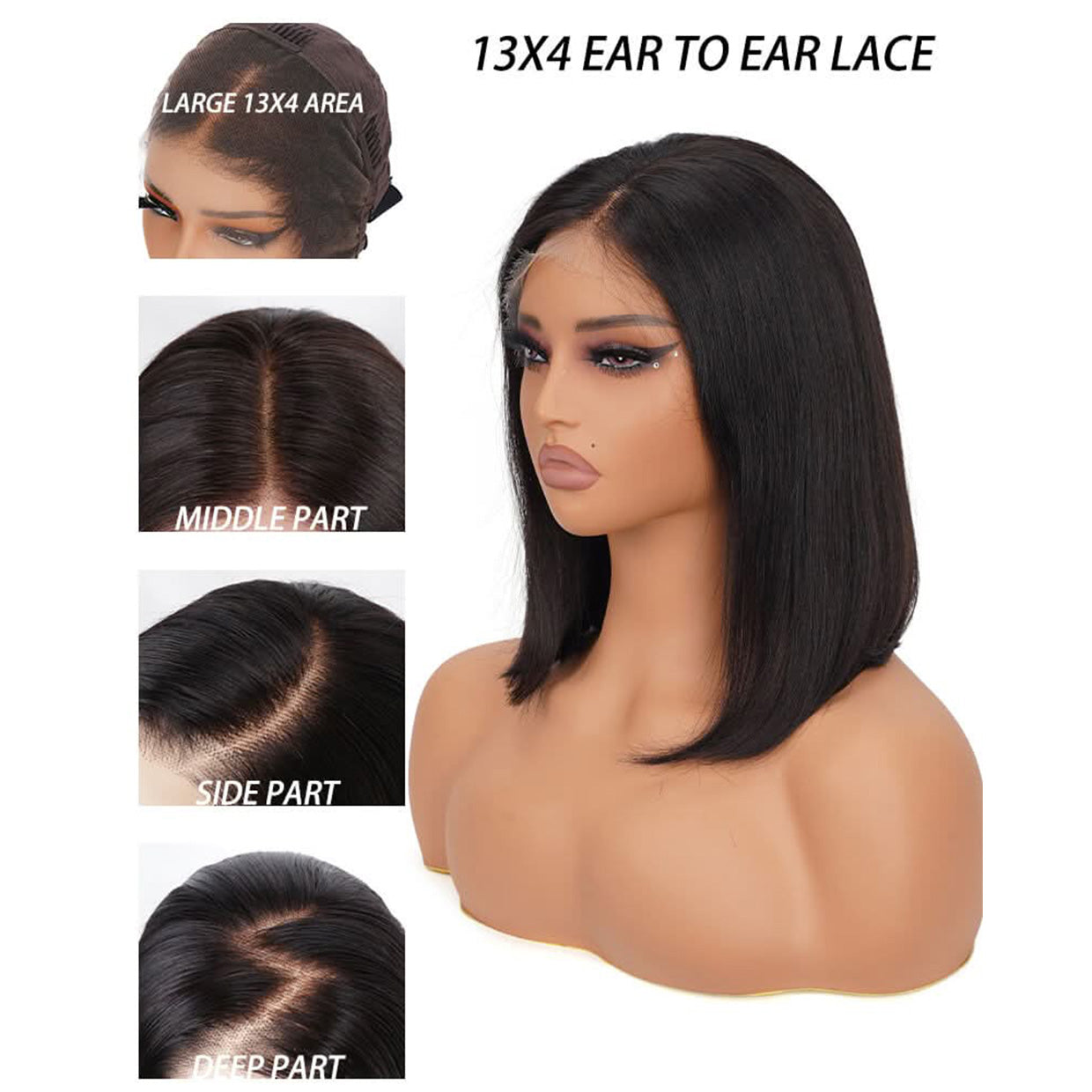 Stunning 14 Inch Bob Wig Scene Illustration Stunning 14 Inch Bob Wig Scene Illustration