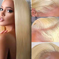 Charmanty Luxurious Blonde Wig Straight 13x6 Invisible Lace Ture Human Hair