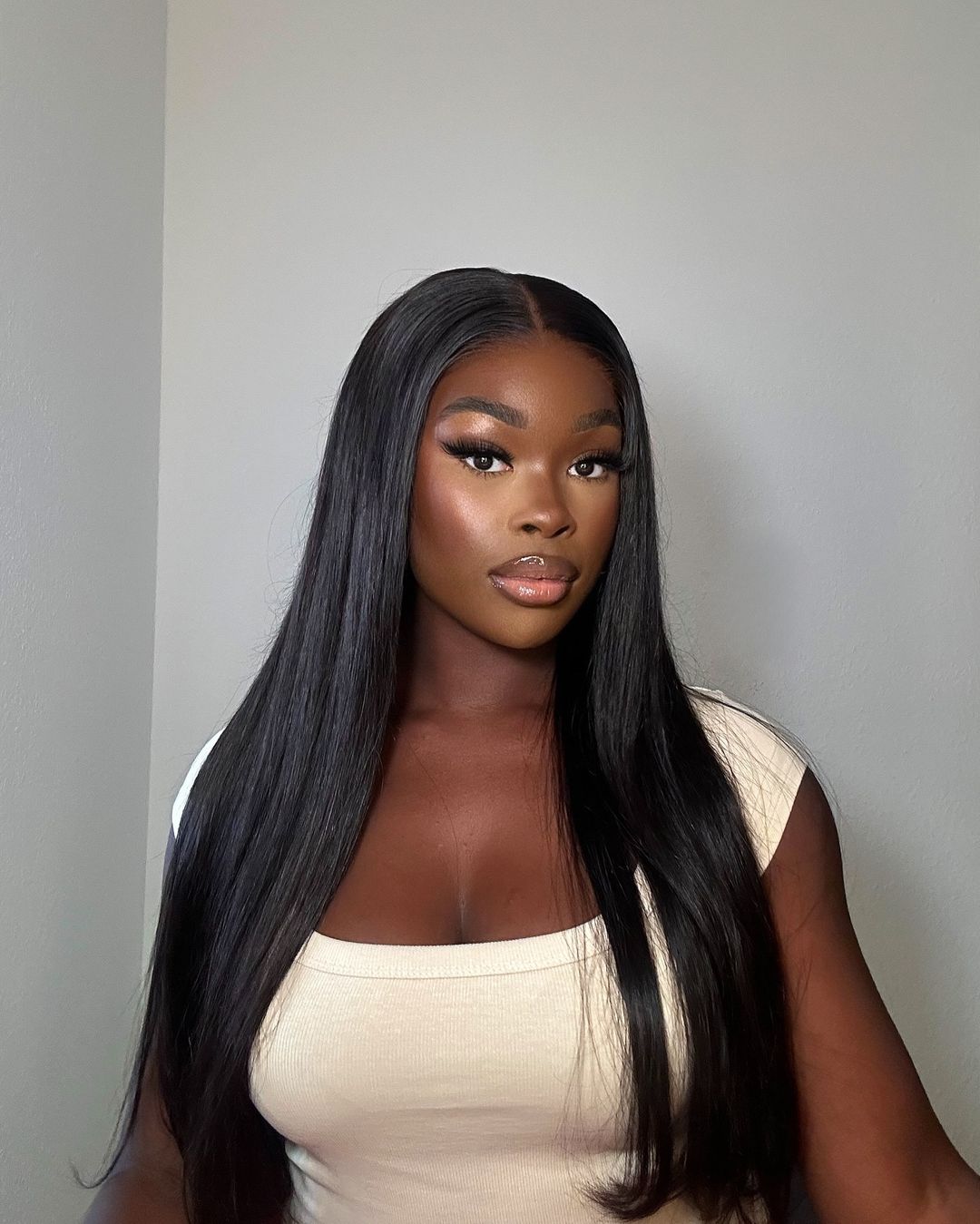 13X4 Transparent Lace Wig Straight Natural Black