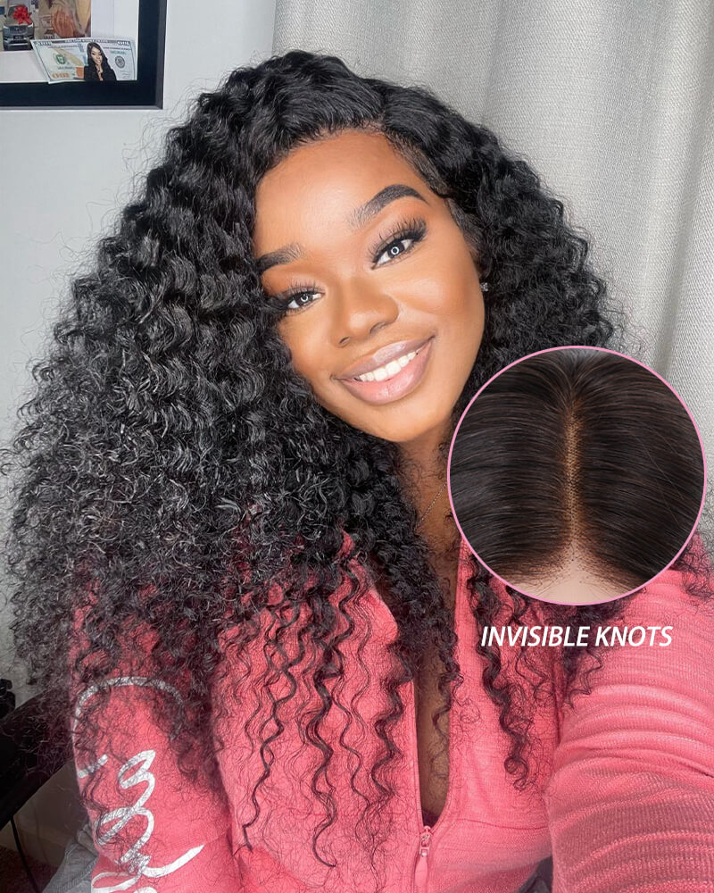 4x4 Lace Front Deep Wave Wig Pre-plucked with Baby Hair