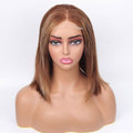 Charmanty Affordable Shoulder Length Wig 4x4 Lace Closure Honey Blonde Highlight