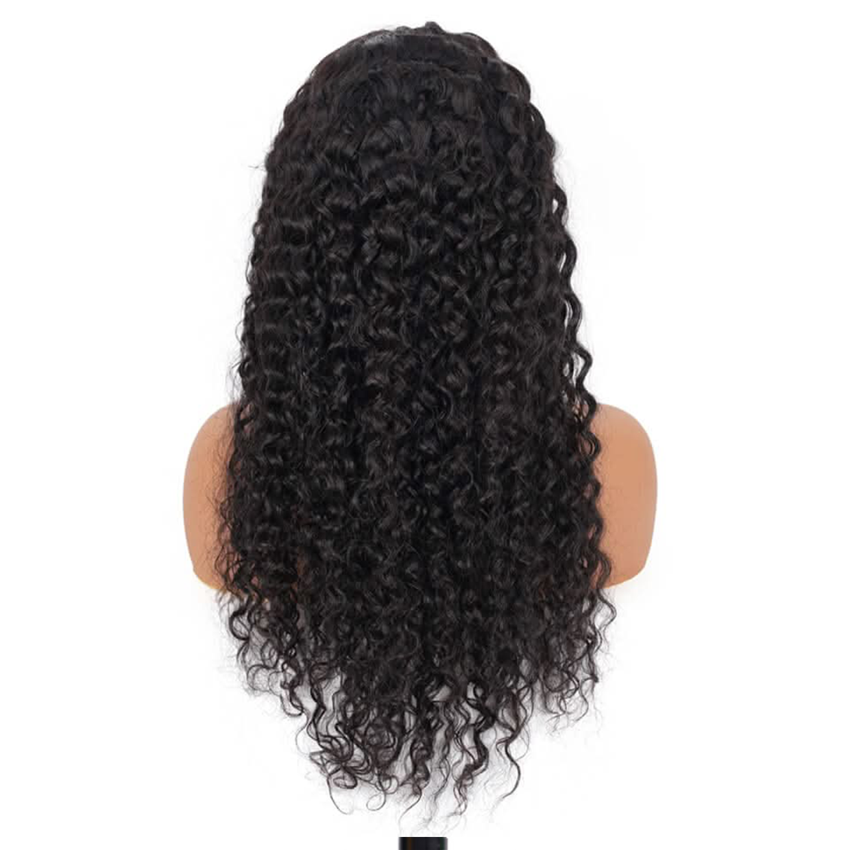 Glueless Wig 7x5 Closure Lace Invisible Knot Pre-plucked & Cut Water Wave Natural Black